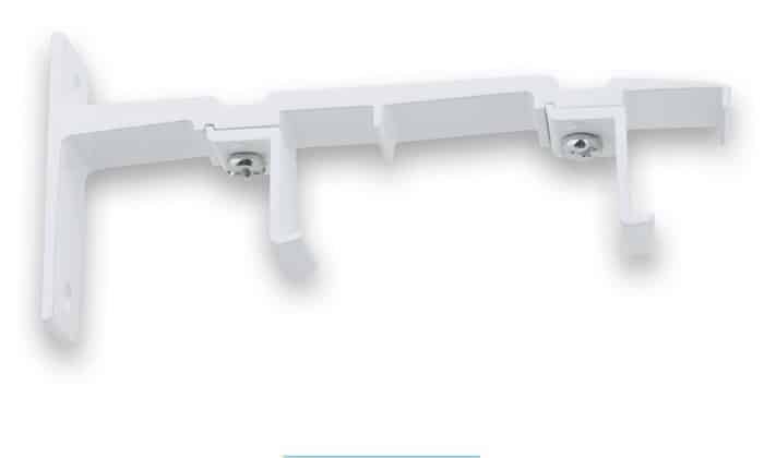 Support mural double avec retour 12 cm Rail 100